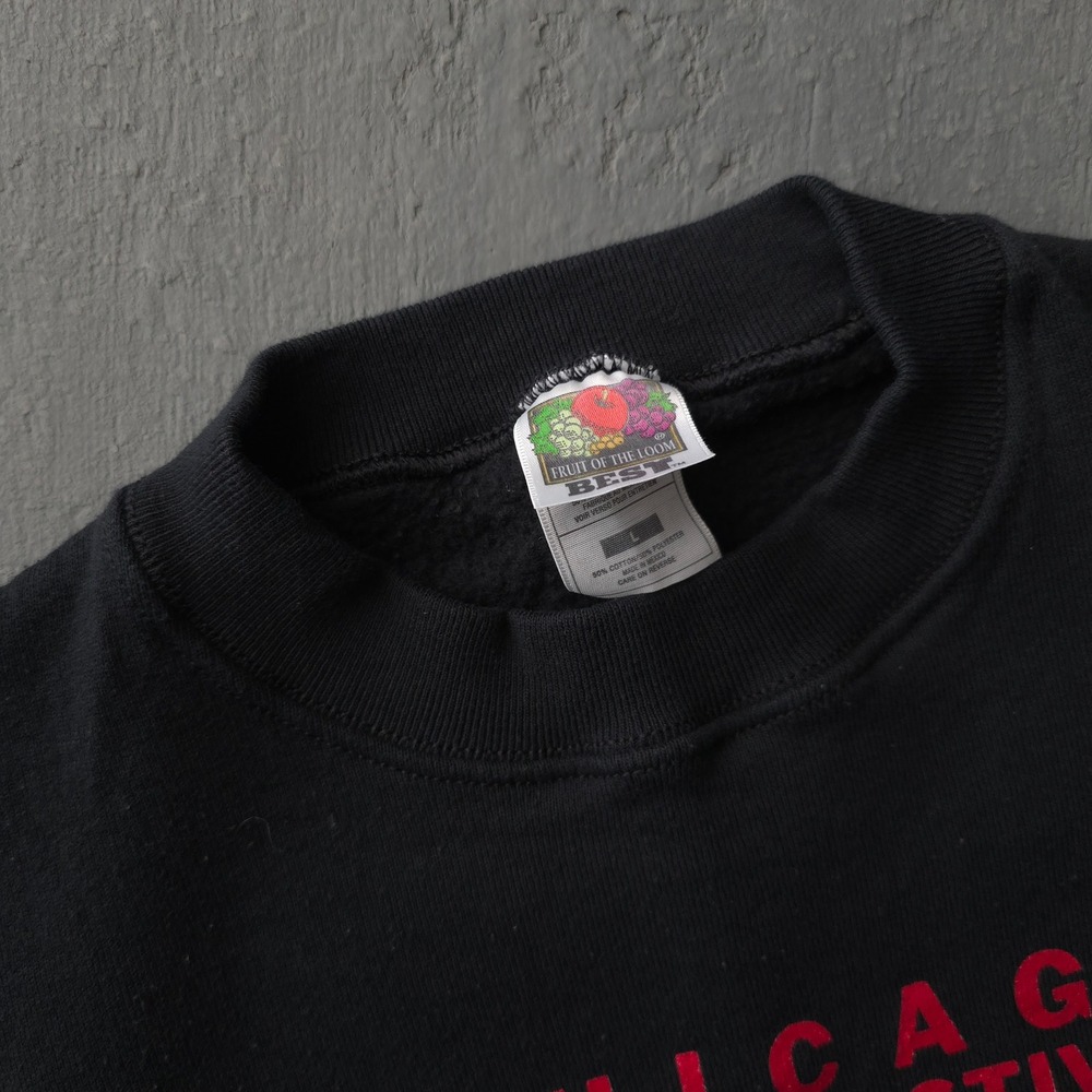 Vintage 2000s Fruit of the Loom Black Chicago Blues Festival Sweatshirt Large - Picture 5 of 8